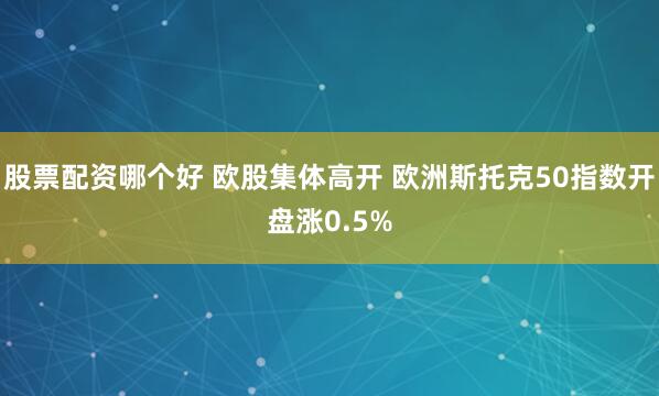 股票配资哪个好 欧股集体高开 欧洲斯托克50指数开盘涨0.5%
