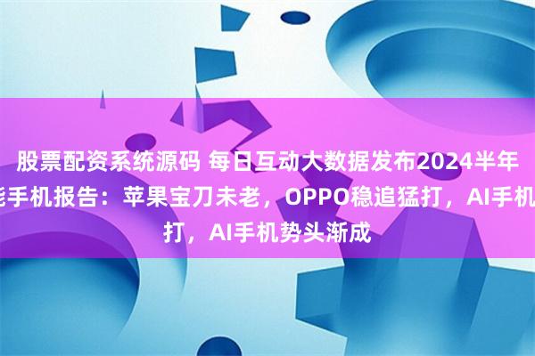 股票配资系统源码 每日互动大数据发布2024半年度5G智能手机报告：苹果宝刀未老，OPPO稳追猛打，AI手机势头渐成